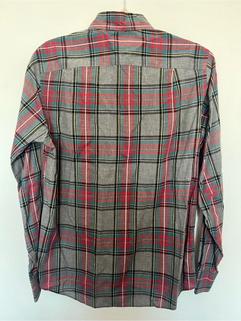 Classic J. Crew men’s Gray & Red Plaid Button-Down Shirt - size XS